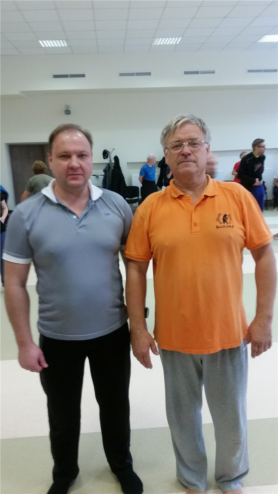 Deivis Petrušis su kūno lavinimo praktikos mokytoju
