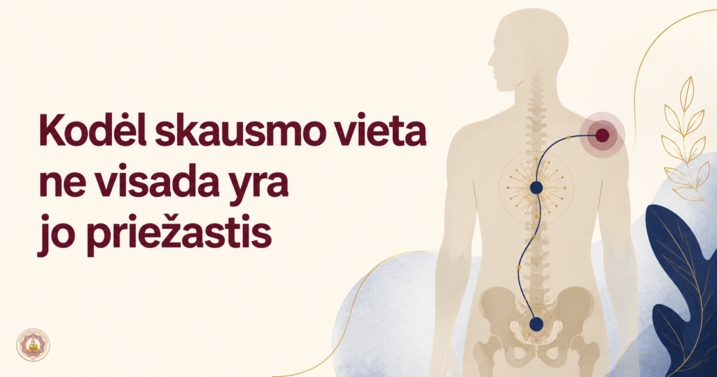 Kodėl skausmo vieta ne visada yra jo priežastis
