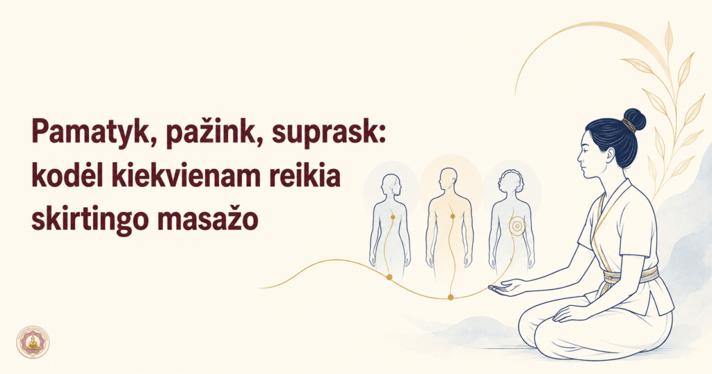Pamatyk, pažink, suprask – kodėl kiekvienam reikia skirtingo masažo
